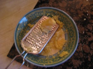 i use a simple, handheld grater for my ginger