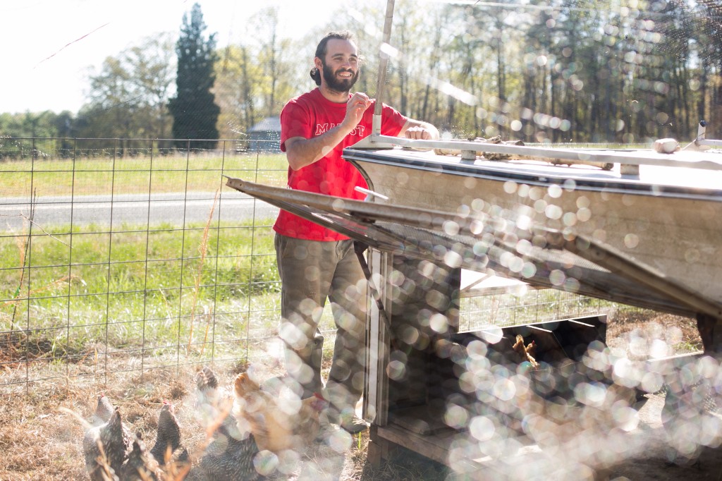 jason by the chicken house